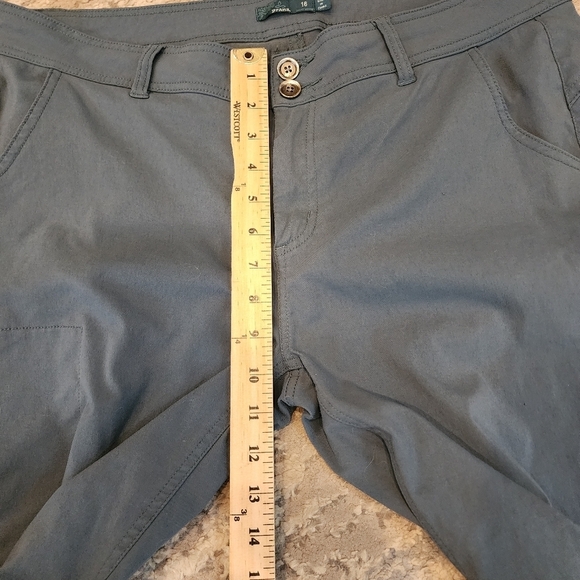 Prana Halle Roll Up Convertible blue straight active pants outdoor hiking sz 16 - Picture 10 of 16